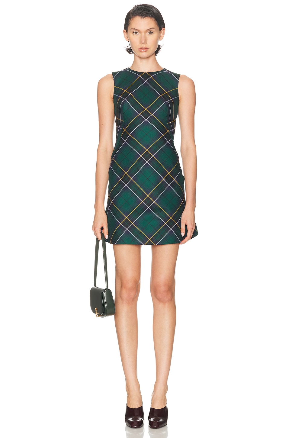 McQueen Evening Dress in Navy  Green  & Yellow - Green.  42 also in