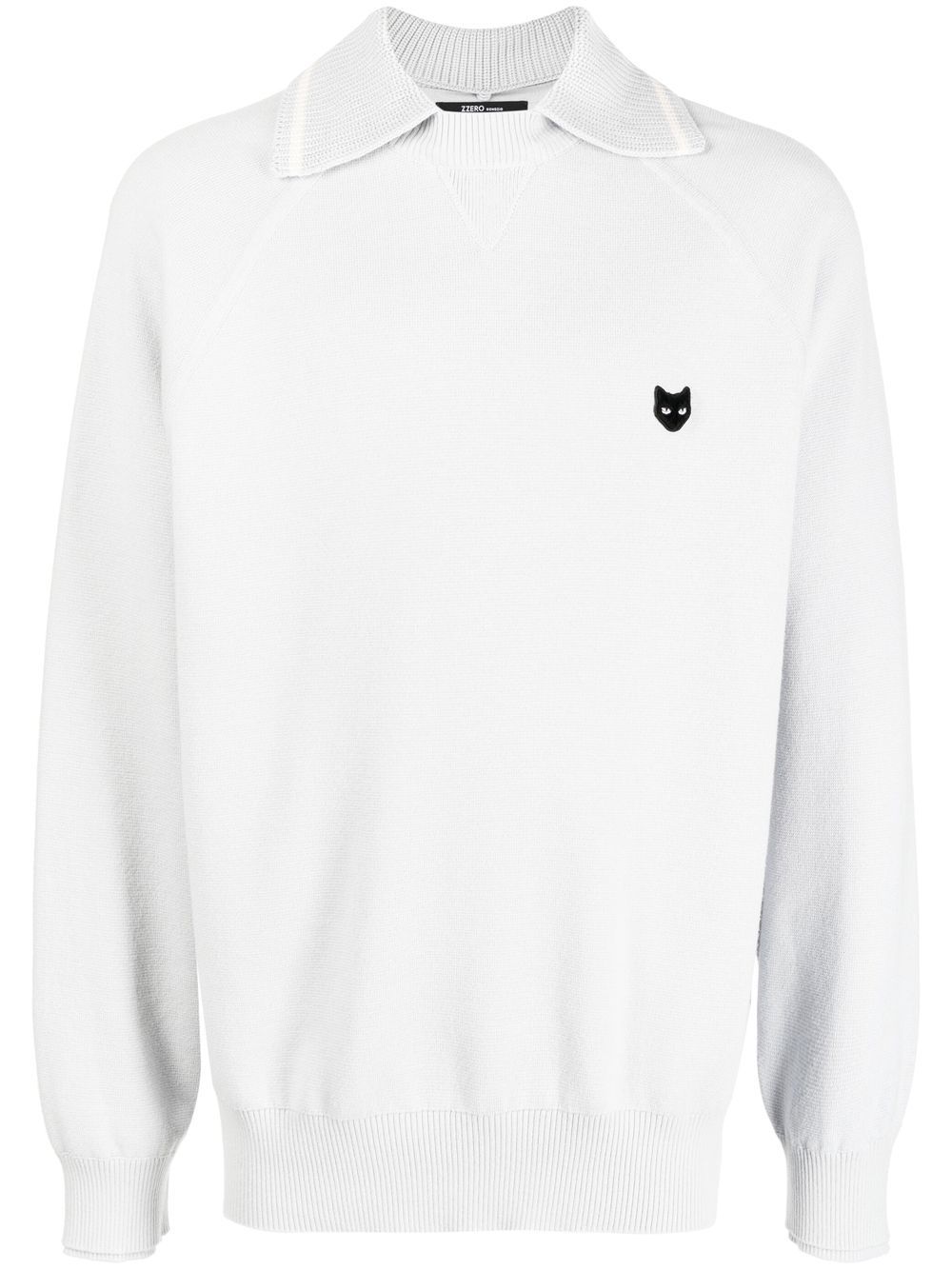 Logo-patch crew-neck sweatshirt - Grey