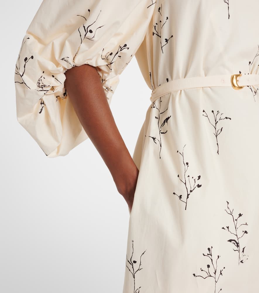 Corrie belted floral cotton midi dress