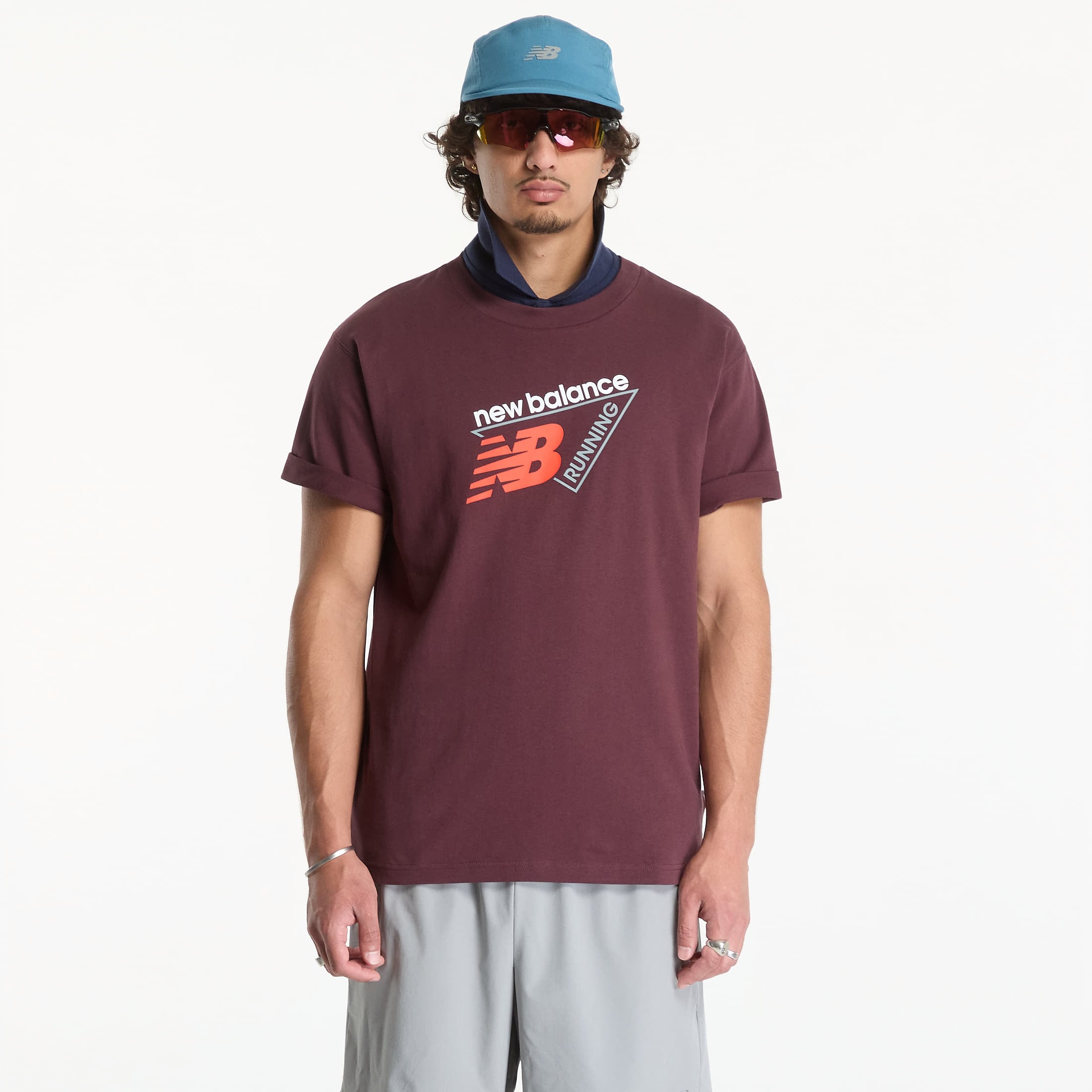 T-shirt New Balance Classic Tri-Logo T-shirt Cherry Leather