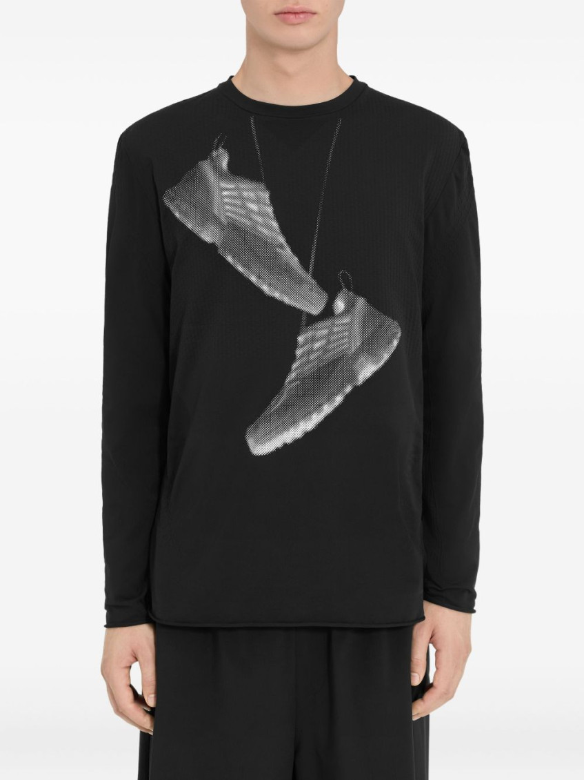 Black Roundneck Printed T-Shirt