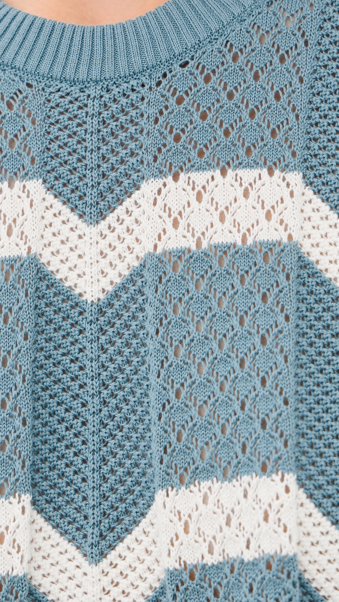 Chevron Top Multicolor Black/Blue/Ecru