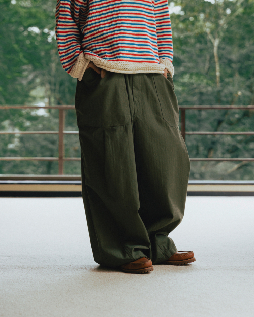 Herringbone Fatigue Balloon Pants