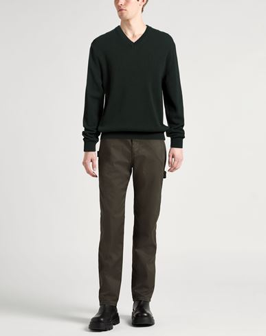 Man Sweater Dark green Size M Wool, Cashmere