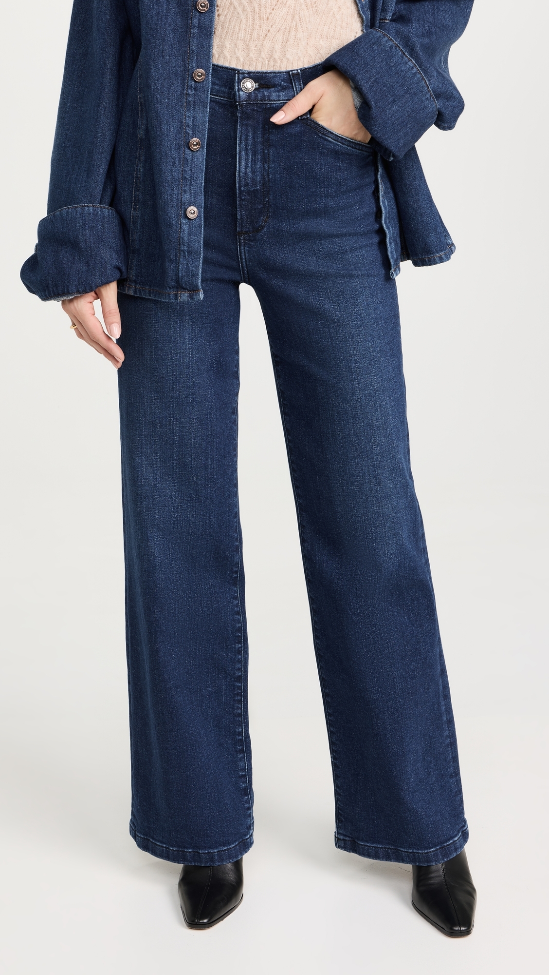 The Mischa Super High Rise Wide Leg Jeans Columbia