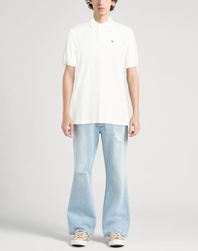 Man Polo shirt White Size L Cotton