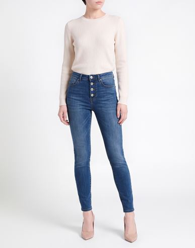 Woman Jeans Blue Size 26 Cotton, Elastane