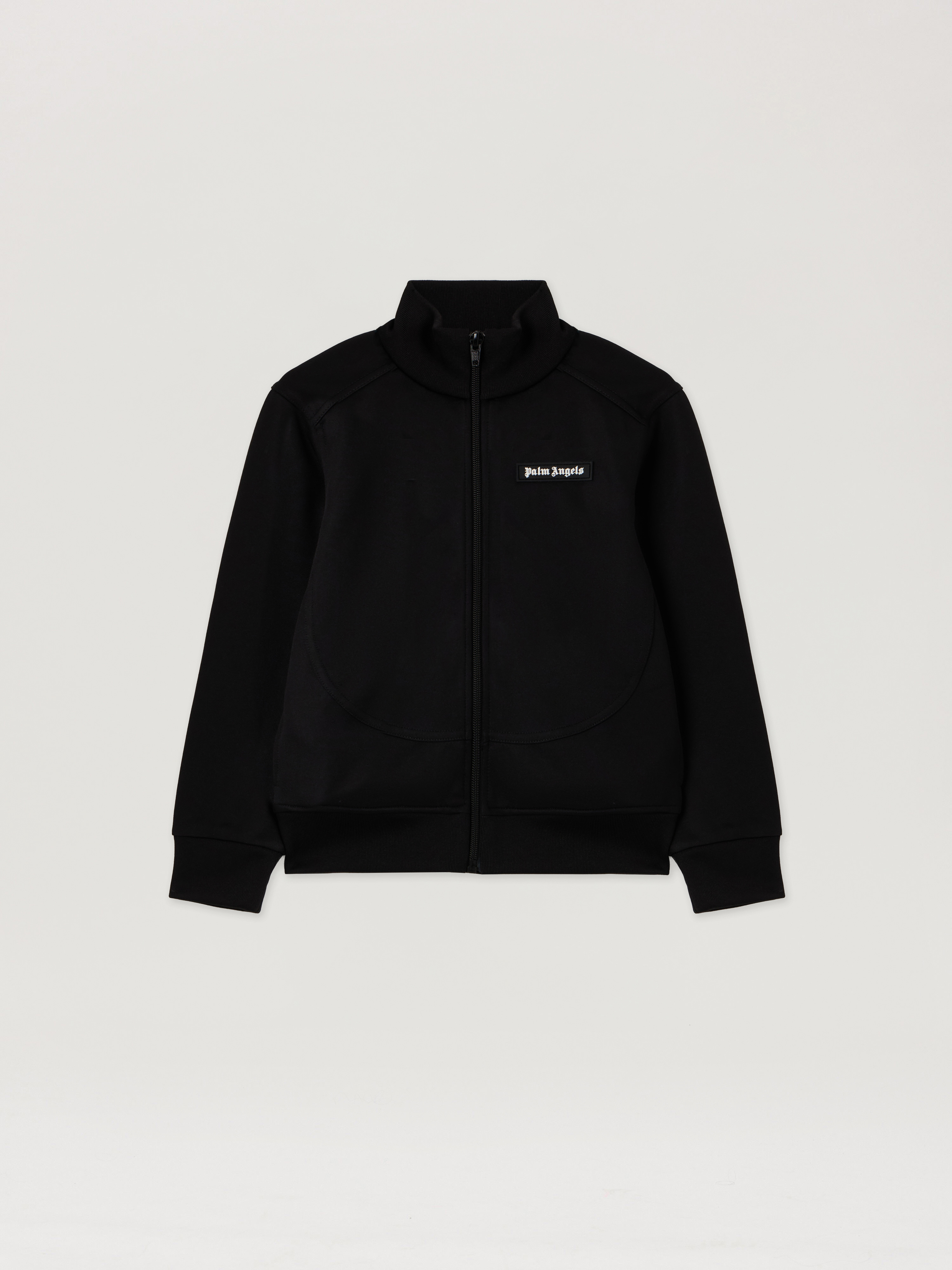 Curved Logo Track Jacket Kids  Black