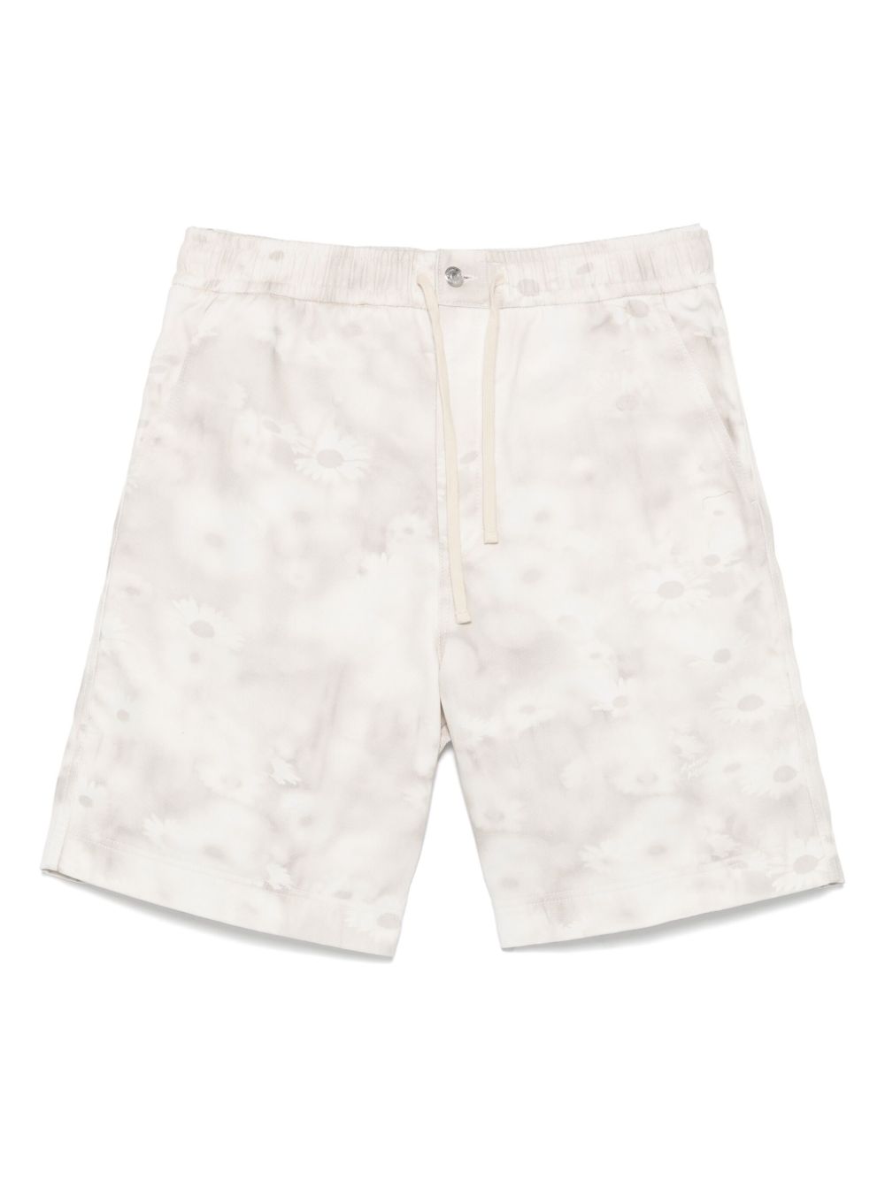 Maison Kitsuné printed denim shorts - White