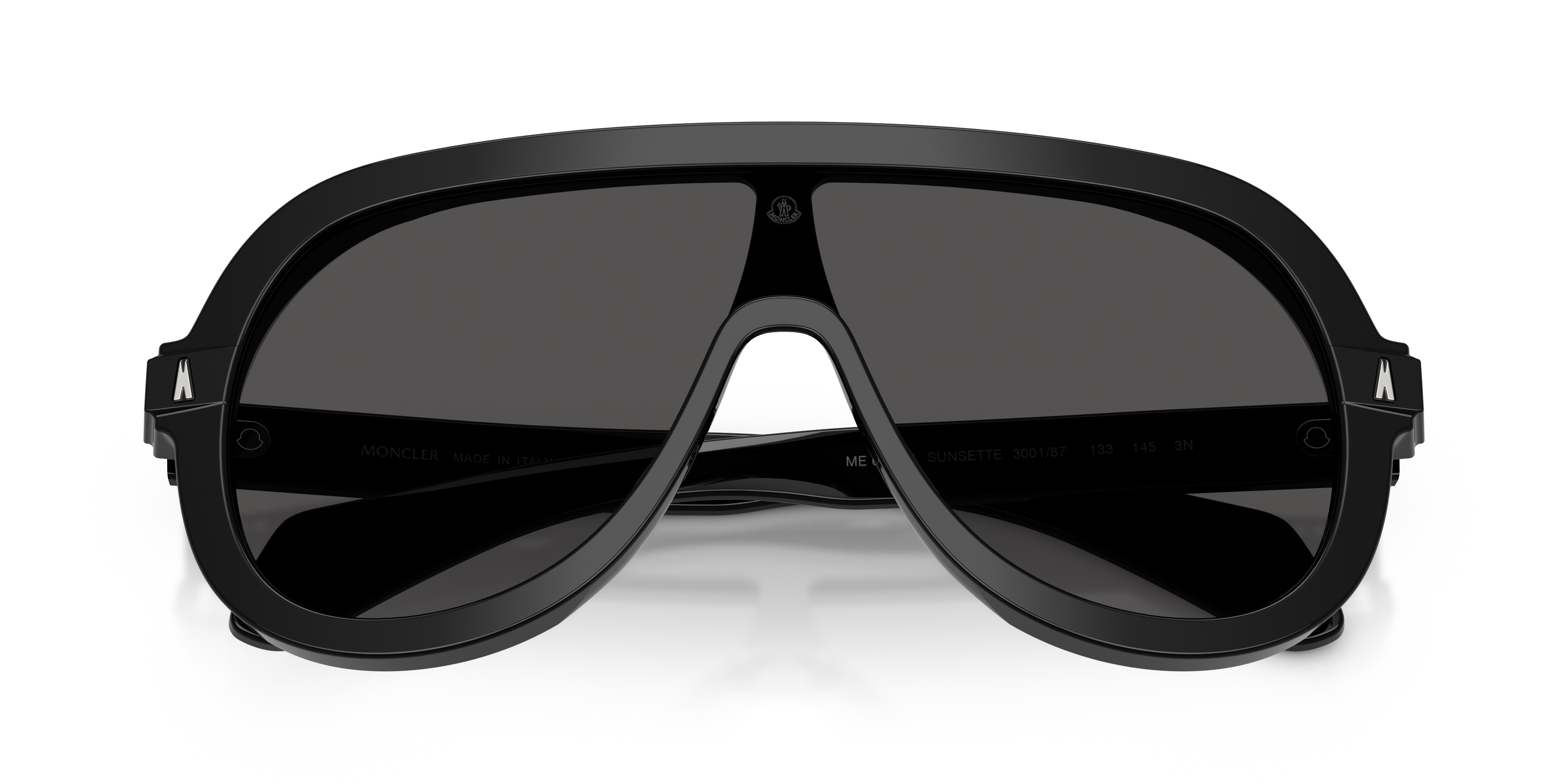 Moncler Unisex Moncler ME6021U SUNSETTE 300187 Sunglasses Acetate Black Grey Pilot Norma