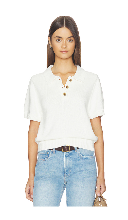 DL1961 May Polo Shirt in White. M also in L