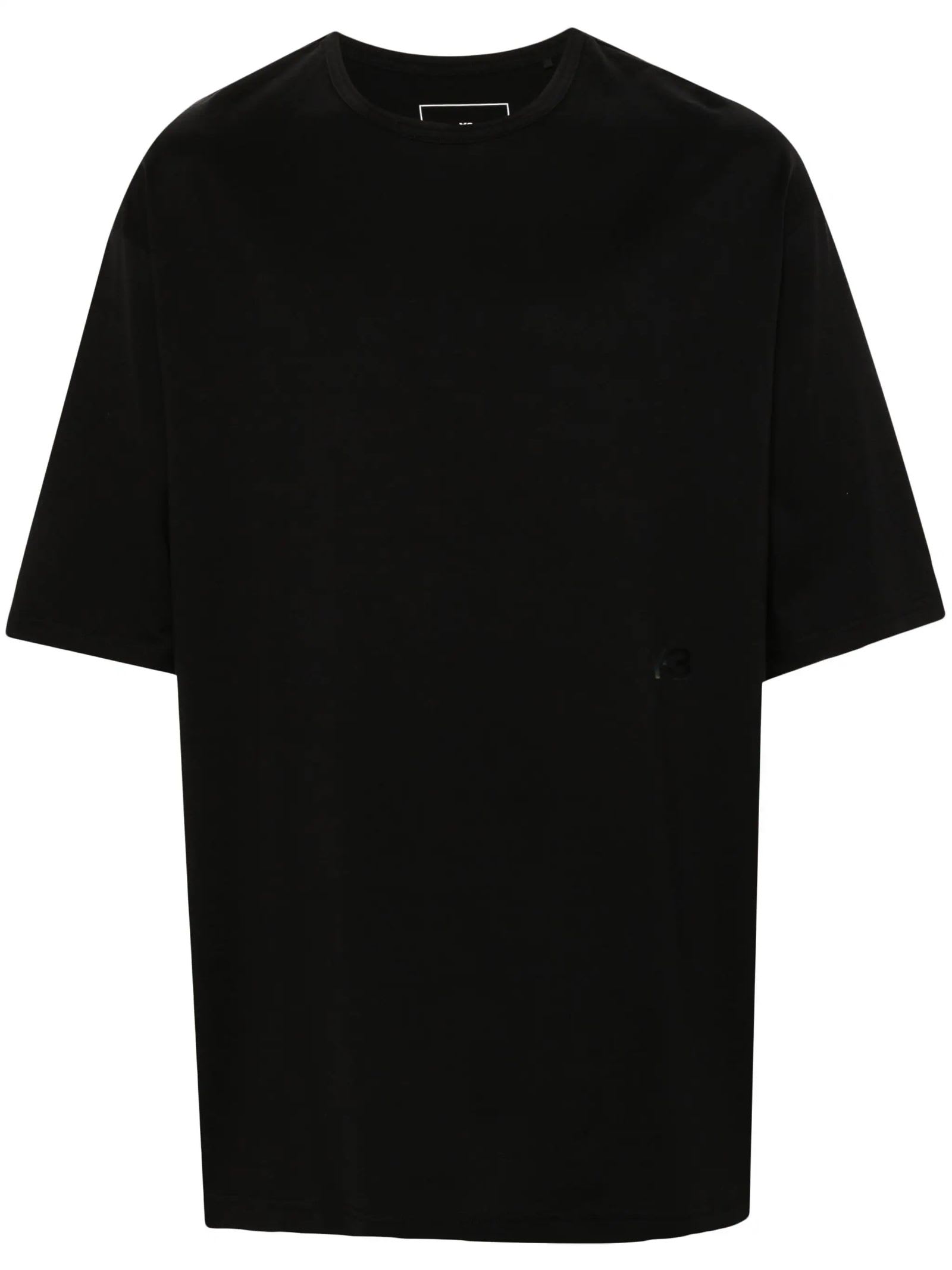 Logo-appliqué cotton T-shirt - Black