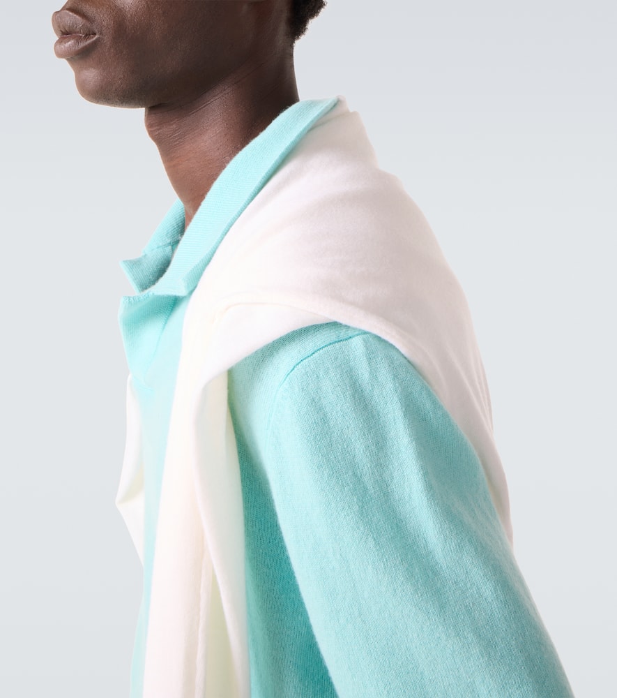 Wool and cashmere polo sweater