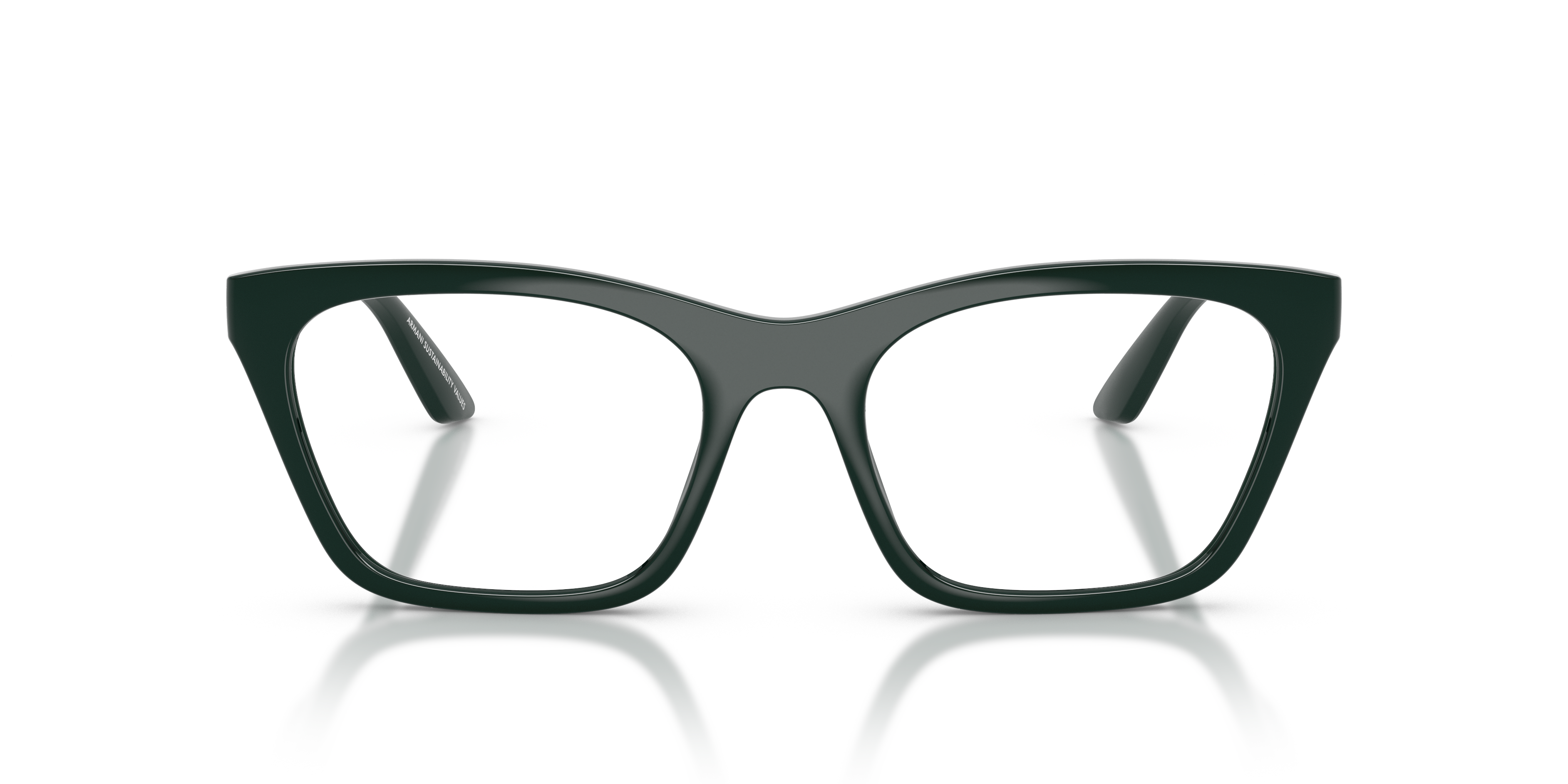 Emporio Armani Woman Emporio Armani EA4274BU 63801W Sunglasses Injected Green Transparent Cat Eye Norma