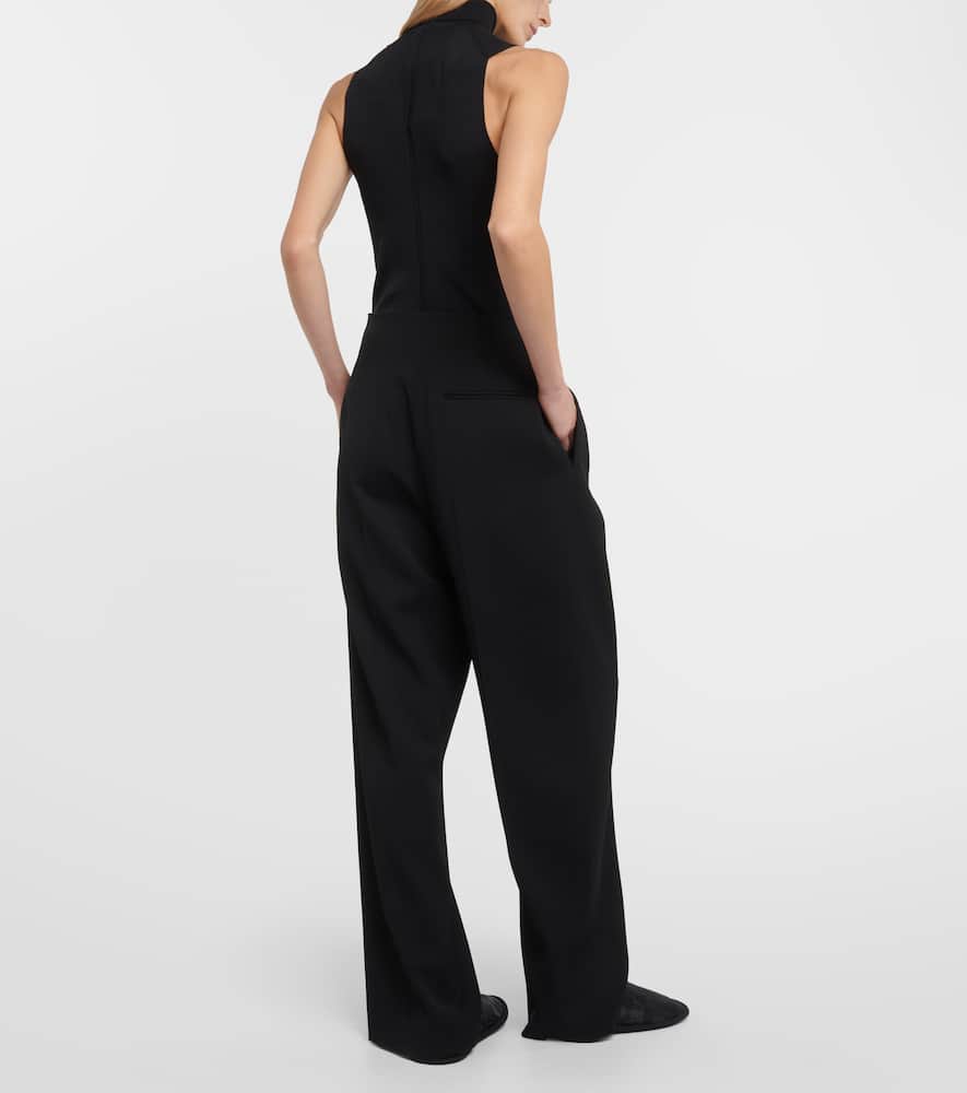 Lonan virgin wool wide-leg pants