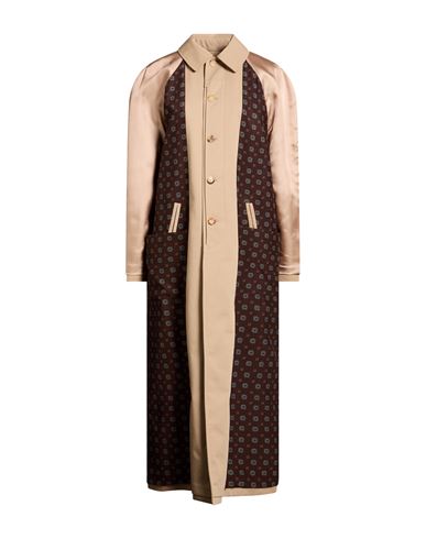 Woman Overcoat & Trench Coat Camel Size 4 Cotton, Wool, Silk, Acetate, Viscose