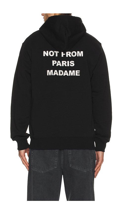DrÃ´le De Monsieur Dr&ocirc;le De Monsieur Le Hoodie Slogan in Black. XL/1X. Also in L