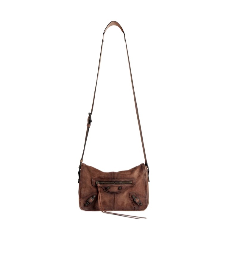 Men's Le City Flap Messenger Bag Small in Light Espresso