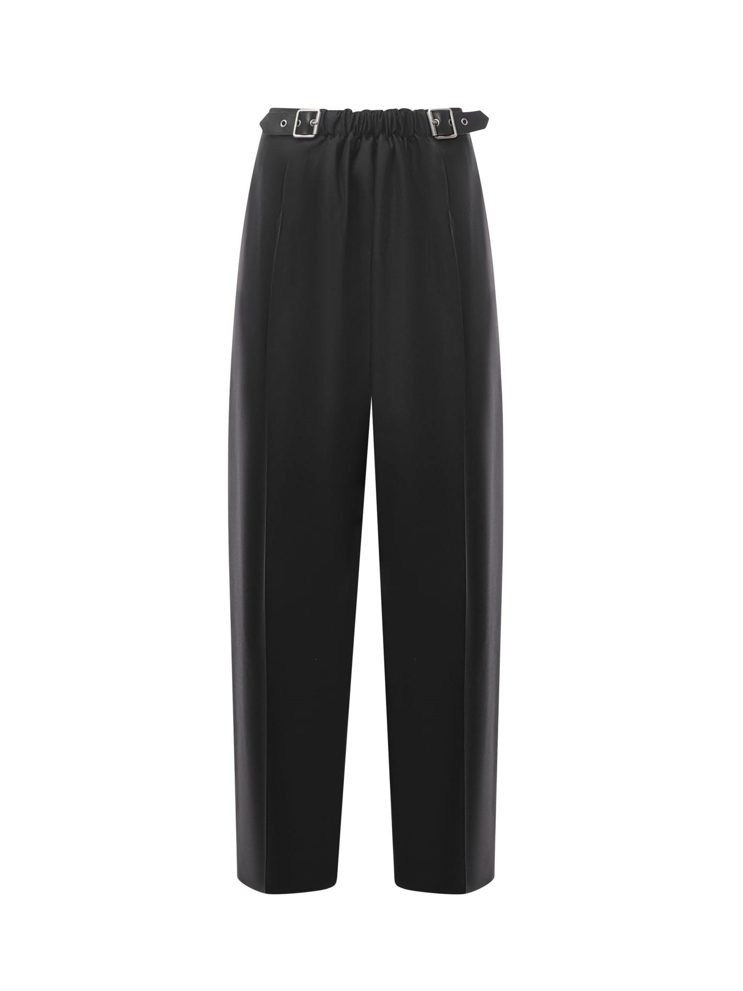 Wool And Silk Trousers Black