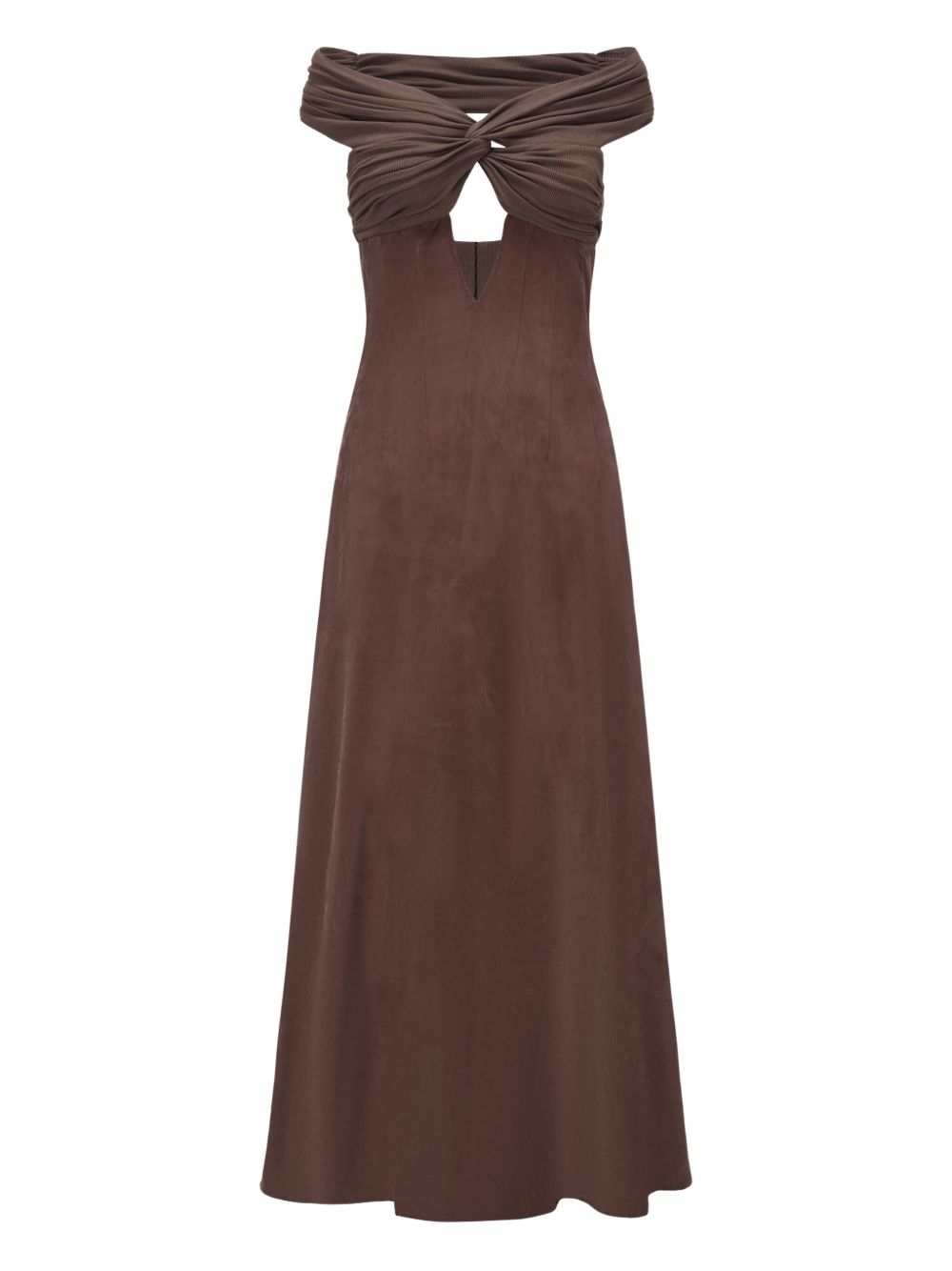 OUDE WAAG cut-out maxi dress - Brown