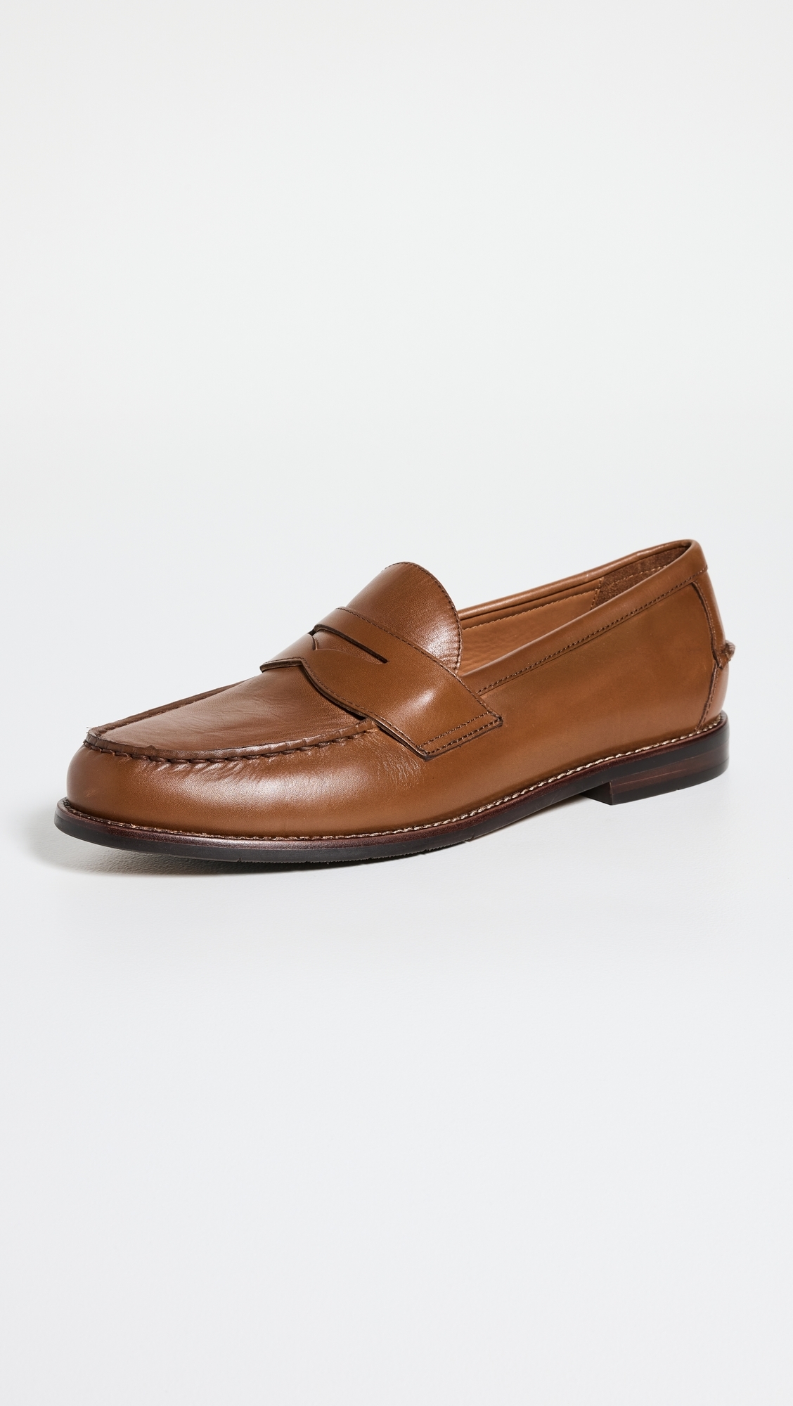 Alston Leather Penny Loafers Tan