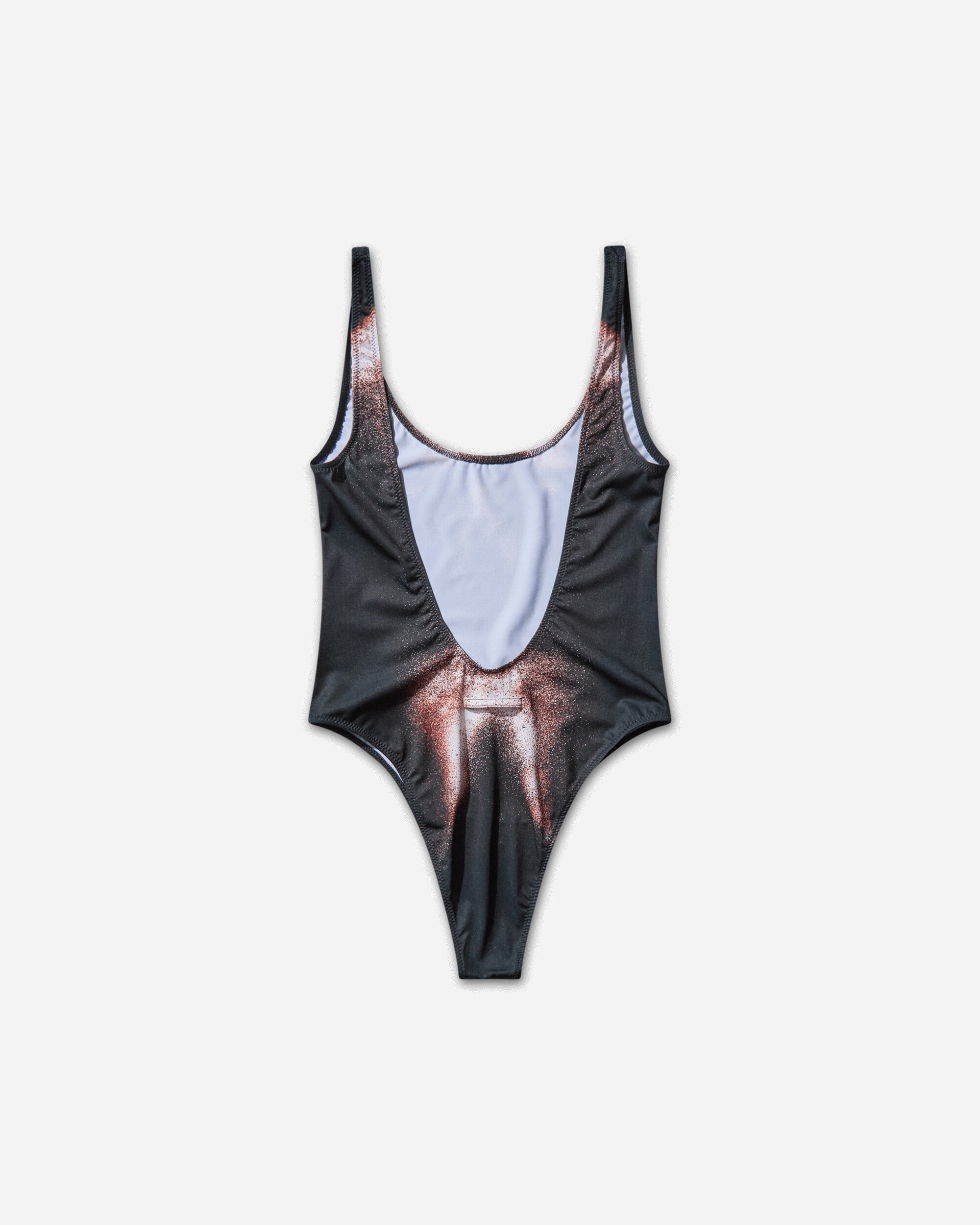 Jean Paul Gaultier Body Dust Printed One Piece Swimsuit in Black