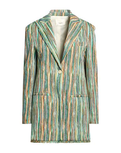 Woman Blazer Green Size 6 Viscose, Polyester, Elastane