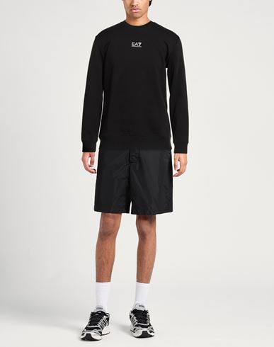 Man Sweatshirt Black Size 3XL Cotton, Polyester, Elastane