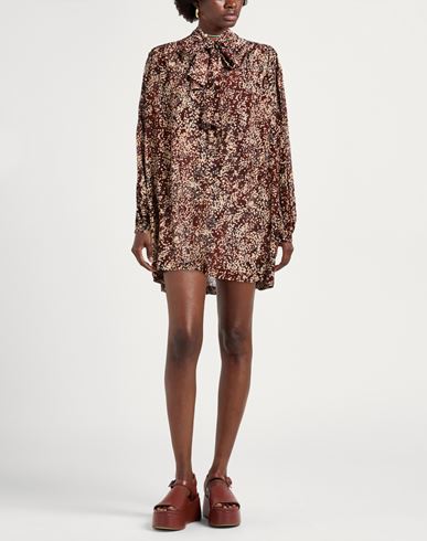 Caring Woman Mini dress Chocolate brown Size 10 Viscose