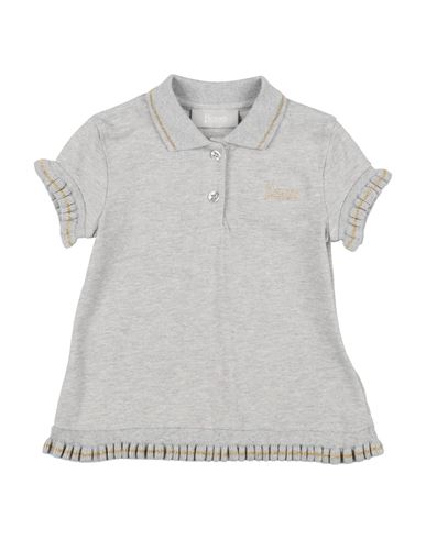 Kid Girl Polo shirt Grey Size 10 Cotton, Polyester, Polyamide