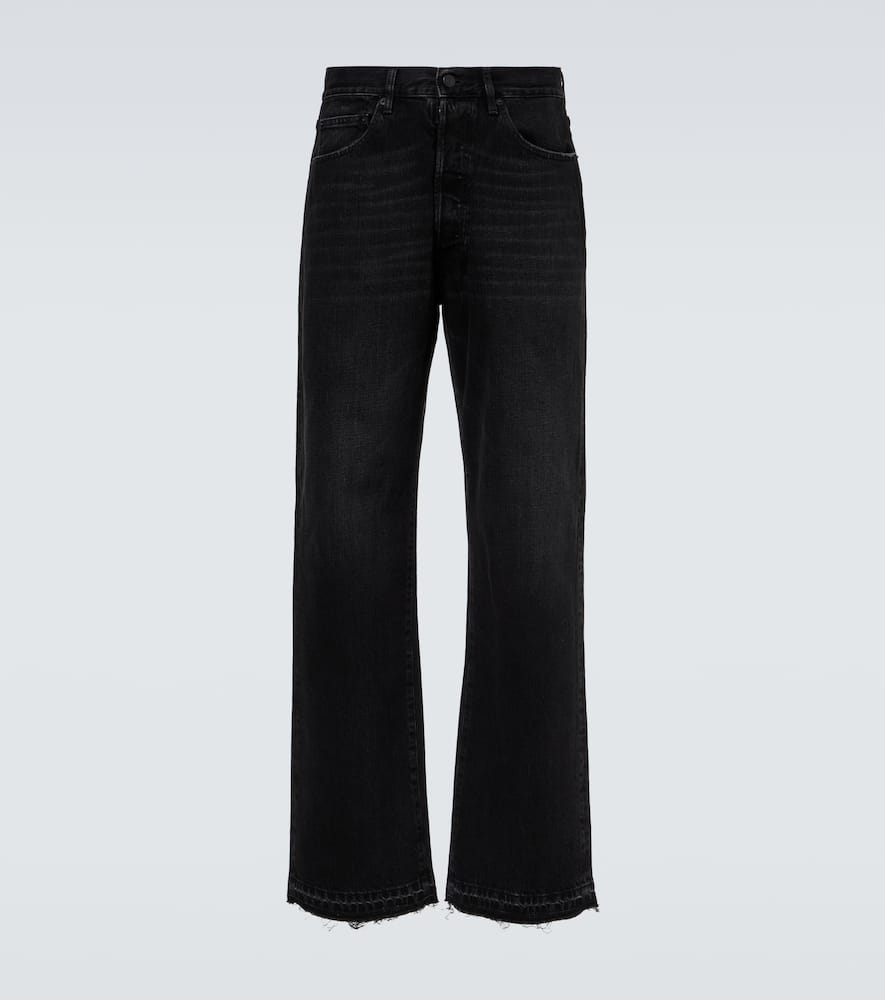 Mid-rise straight jeans