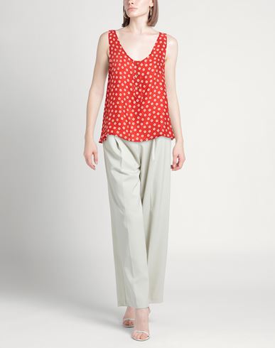 Woman Top Red Size 10 Silk