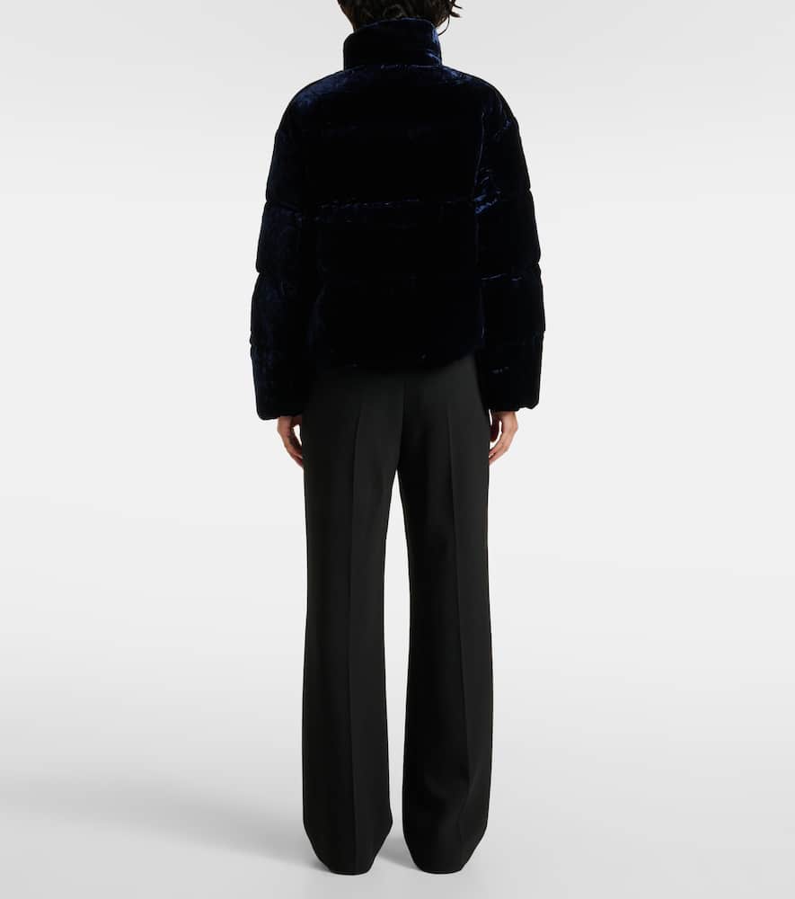 Velvet down jacket