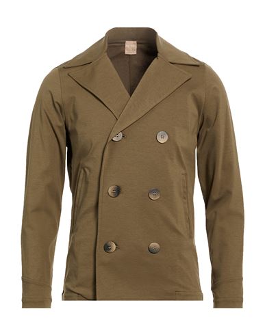Man Blazer Military green Size 42 Cotton, Polyamide, Elastane