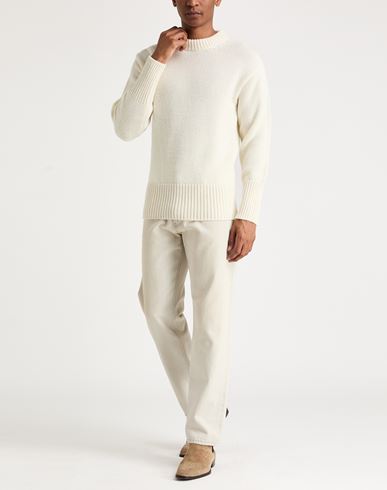 Man Sweater Ivory Size 40 Wool
