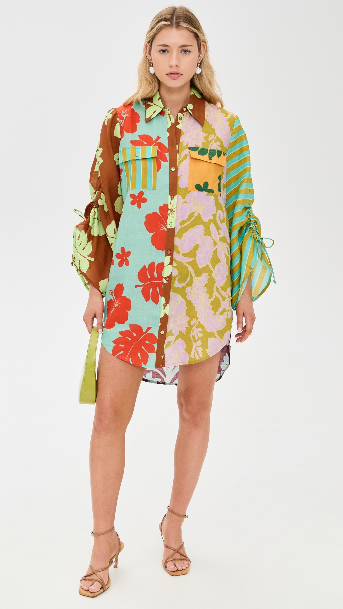 Poppy Spliced Shirt Multi