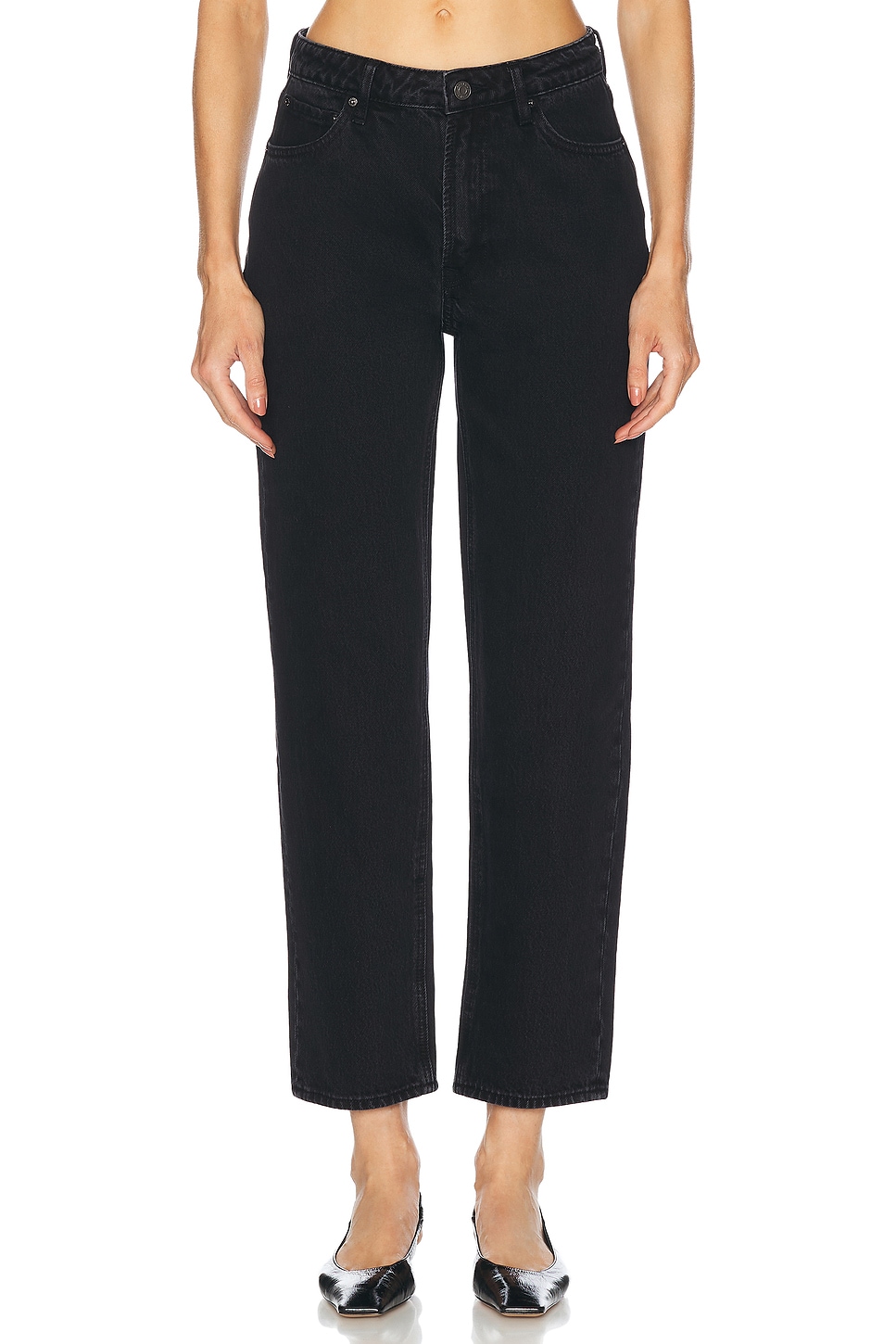 GRLFRND Eva Relaxed 90's Jeans in Niseko - Black. 23 also , 25, 26, 27, 28