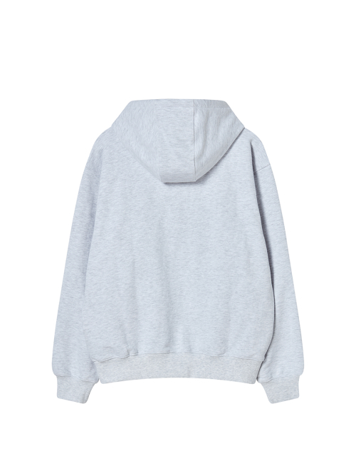 NY APLIQUE HOODIE HEATHER GREY