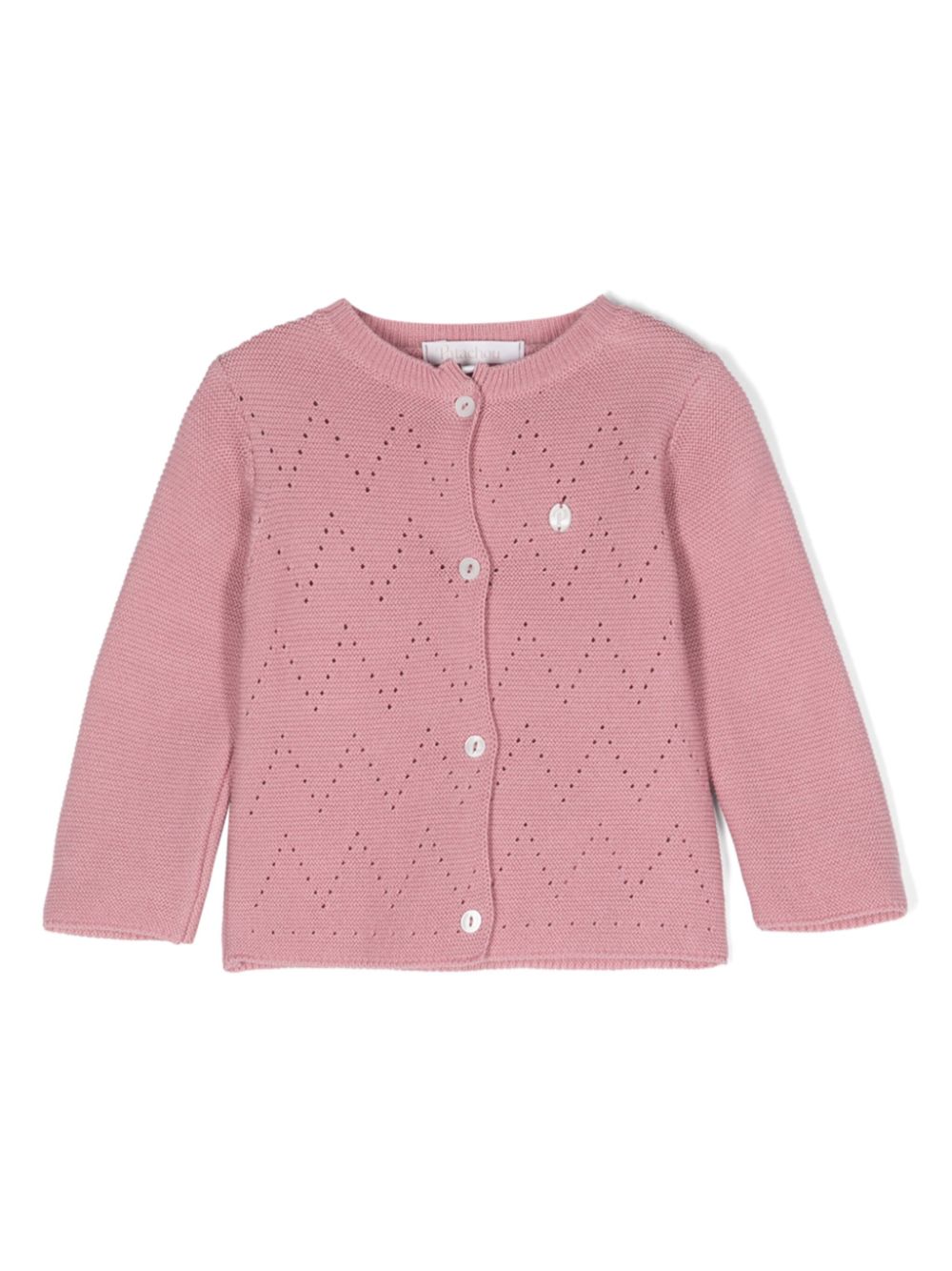 Logo-plaque cardigan - Pink