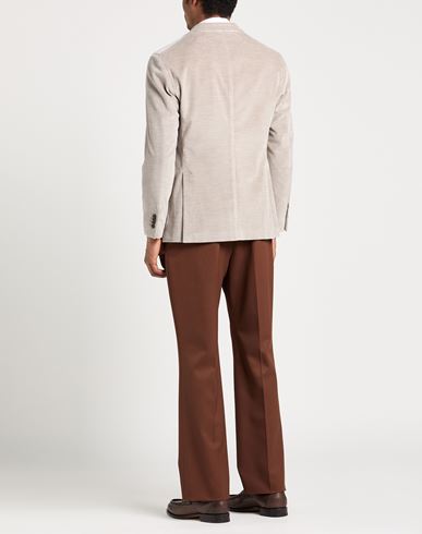 Man Blazer Beige Size 40 Cotton, Virgin Wool, Elastane