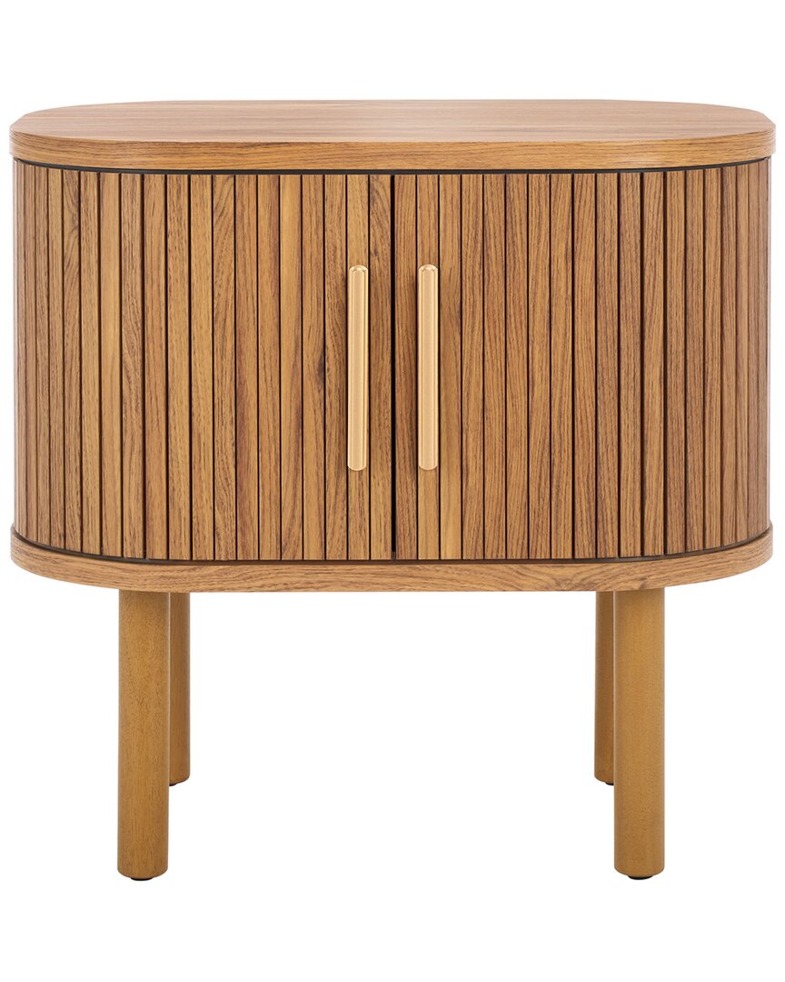 Tealla Tambour-Door Nightstand
