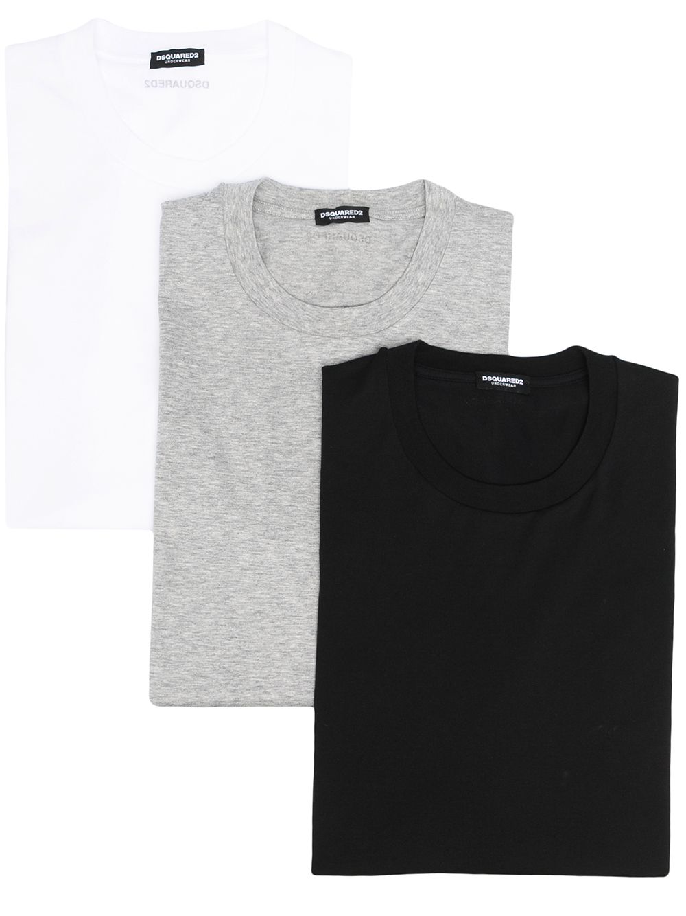 Crew neck T-shirt (set of three) - Black