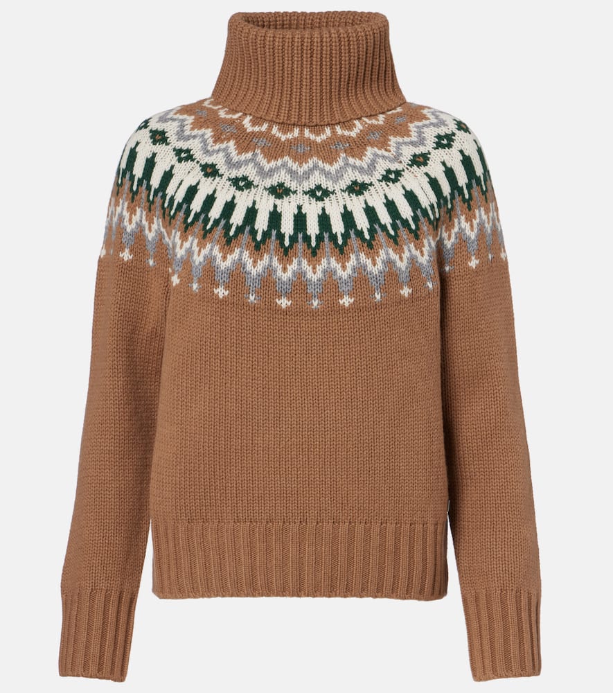 Ingrid jacquard cashmere turtleneck sweater