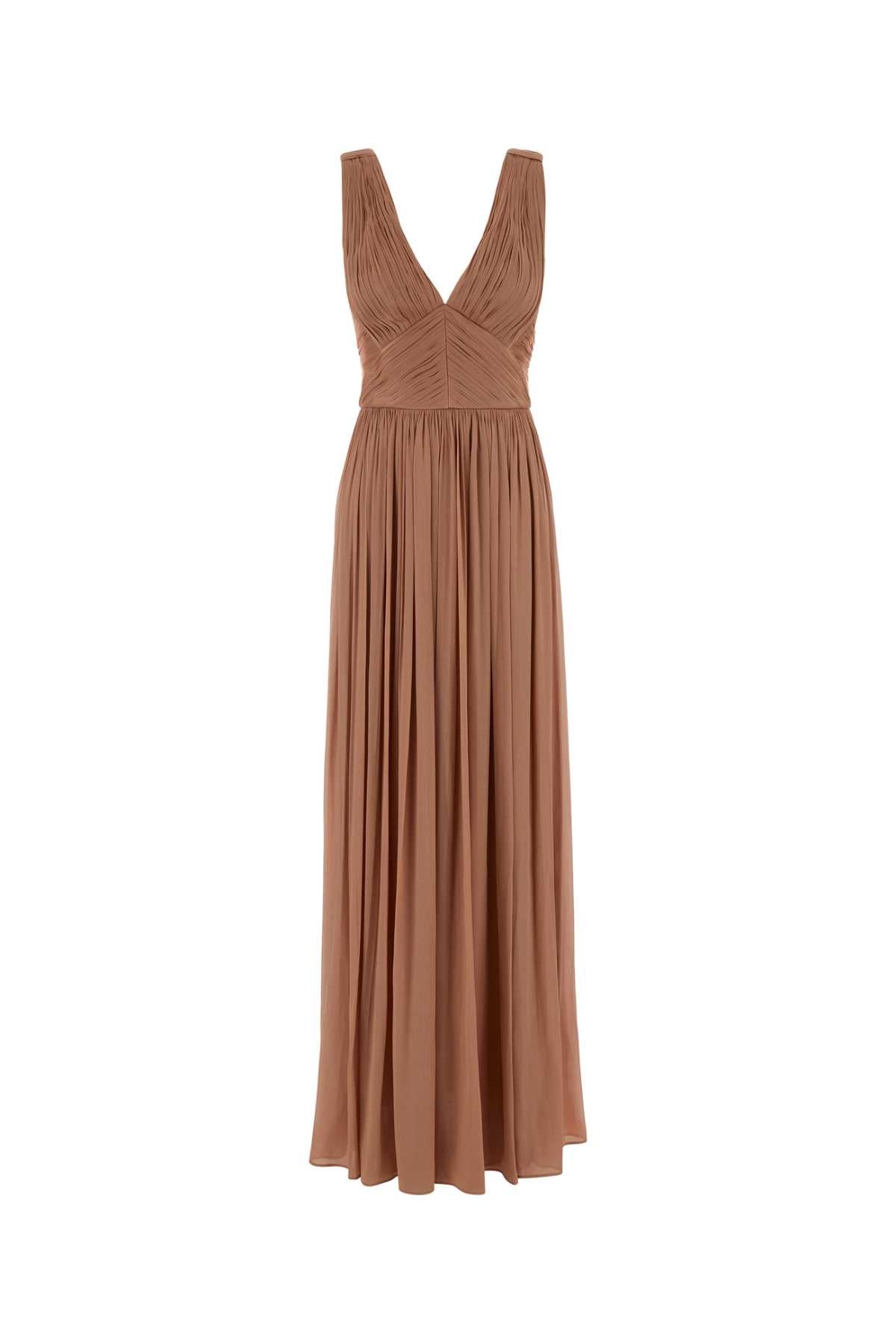 Pleated Georgette Dress — Pink