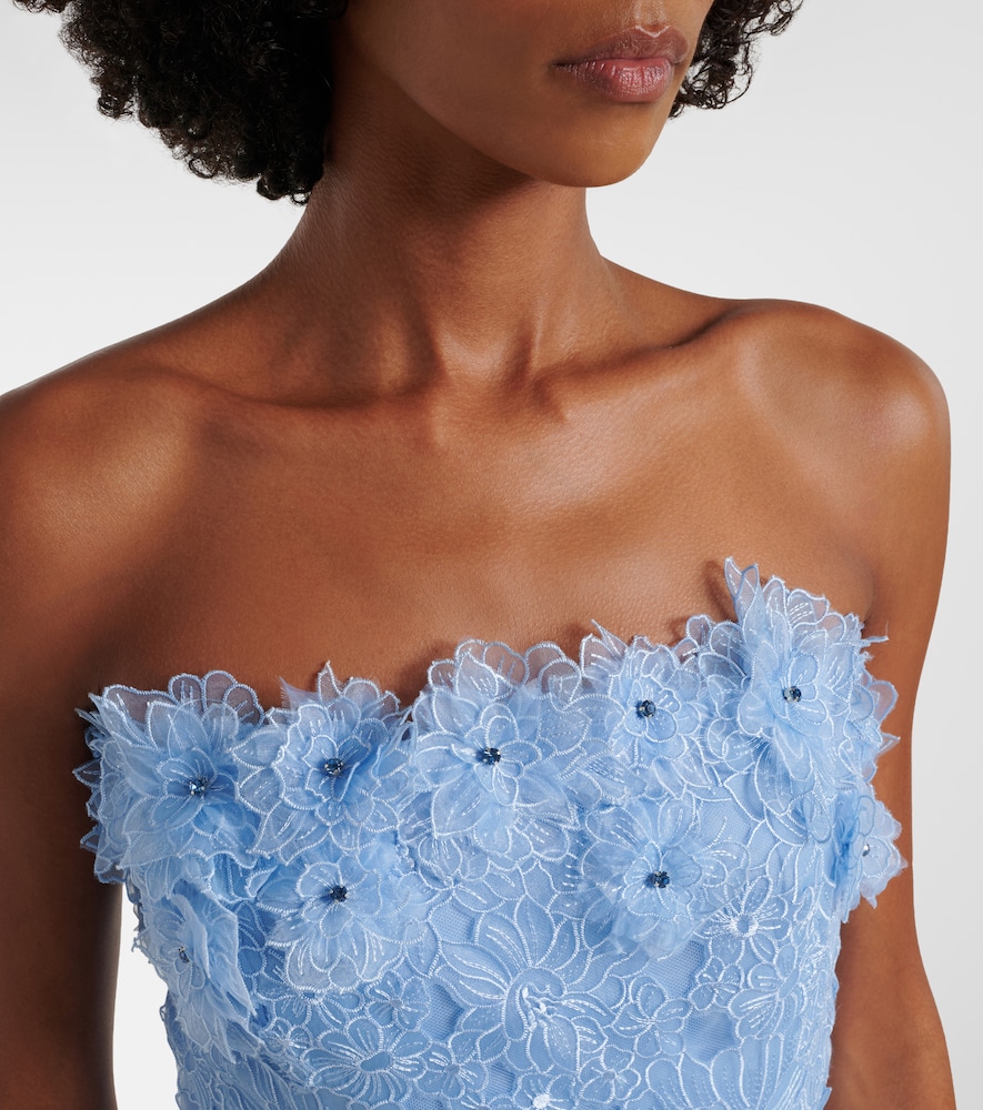 Anessa embroidered organza cocktail dress