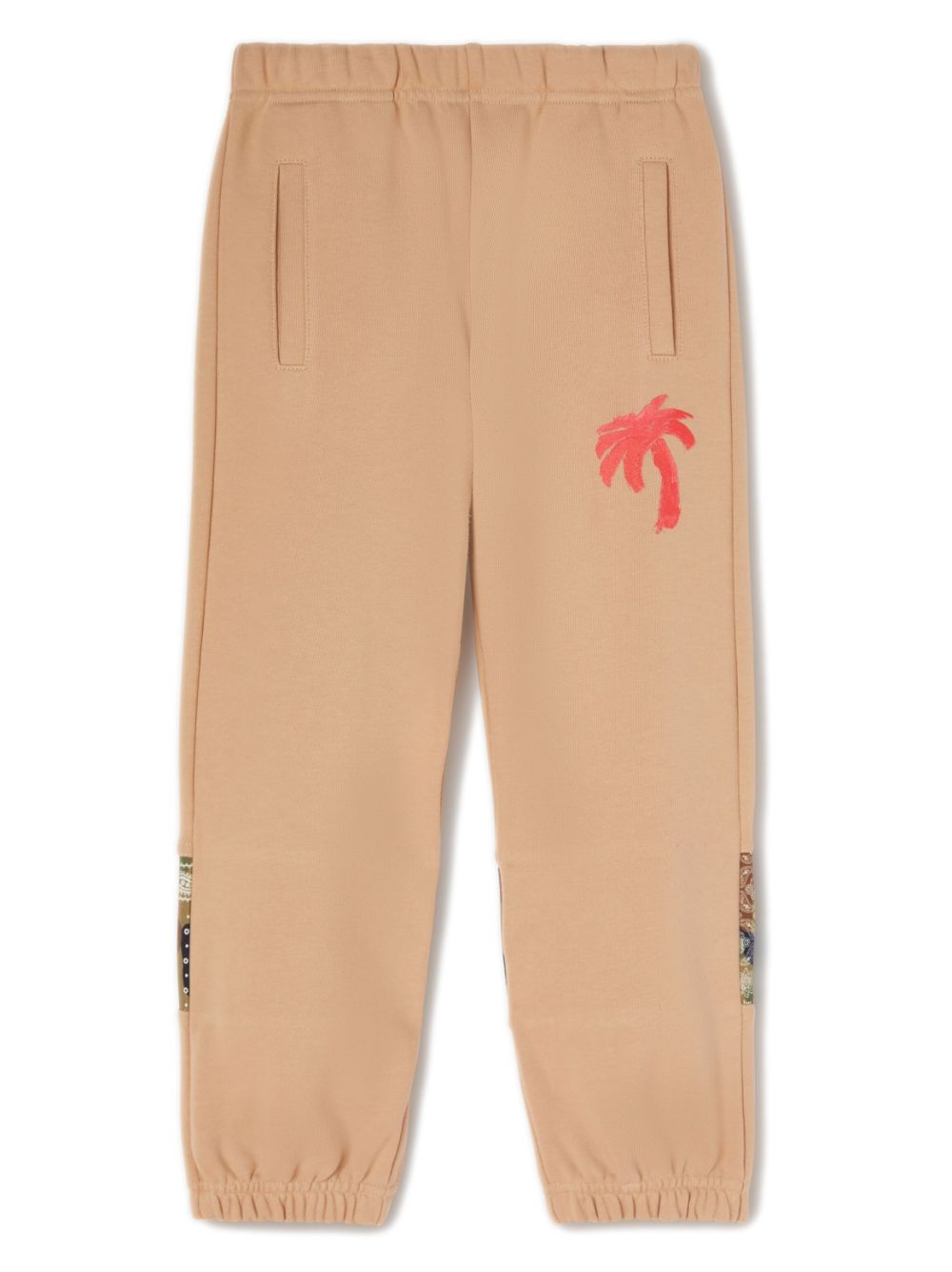 Camouflage-print cotton track pants - Neutrals