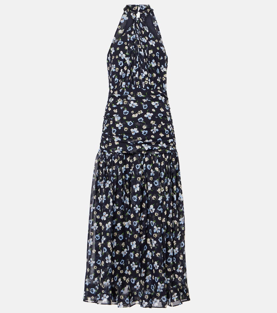 Brock halterneck silk midi dress
