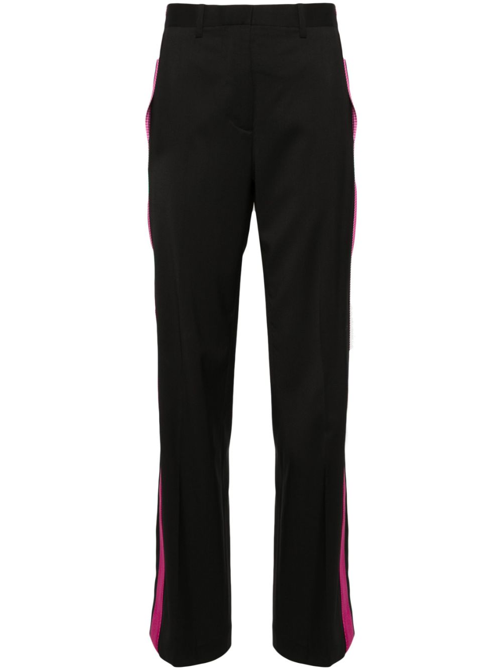 Seatbelt mid-rise tailored trousers - Black