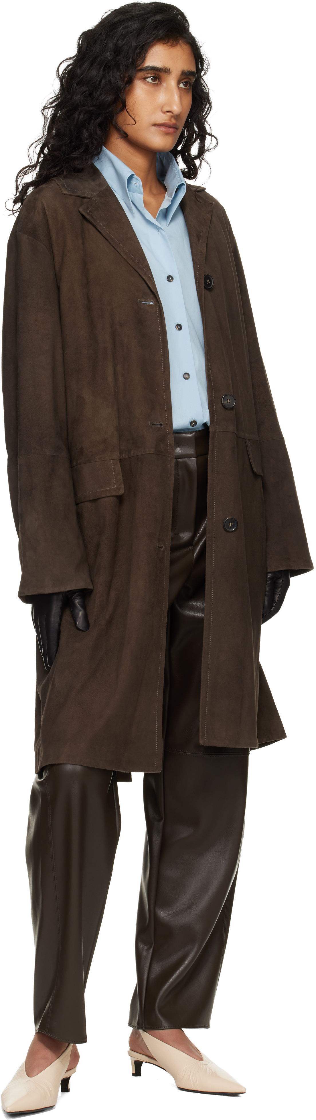 Brown Ortensia Suede Jacket