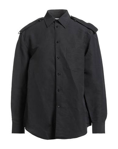 Man Shirt Black Size S Paper Yarn, Viscose